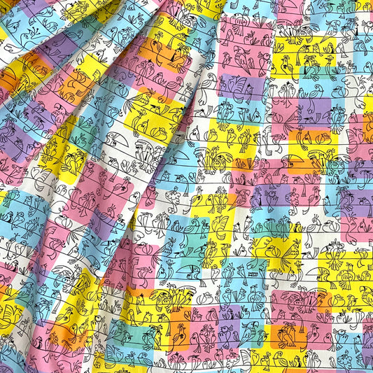 'Birds of a Feather' Cabana Shirt in Cotton