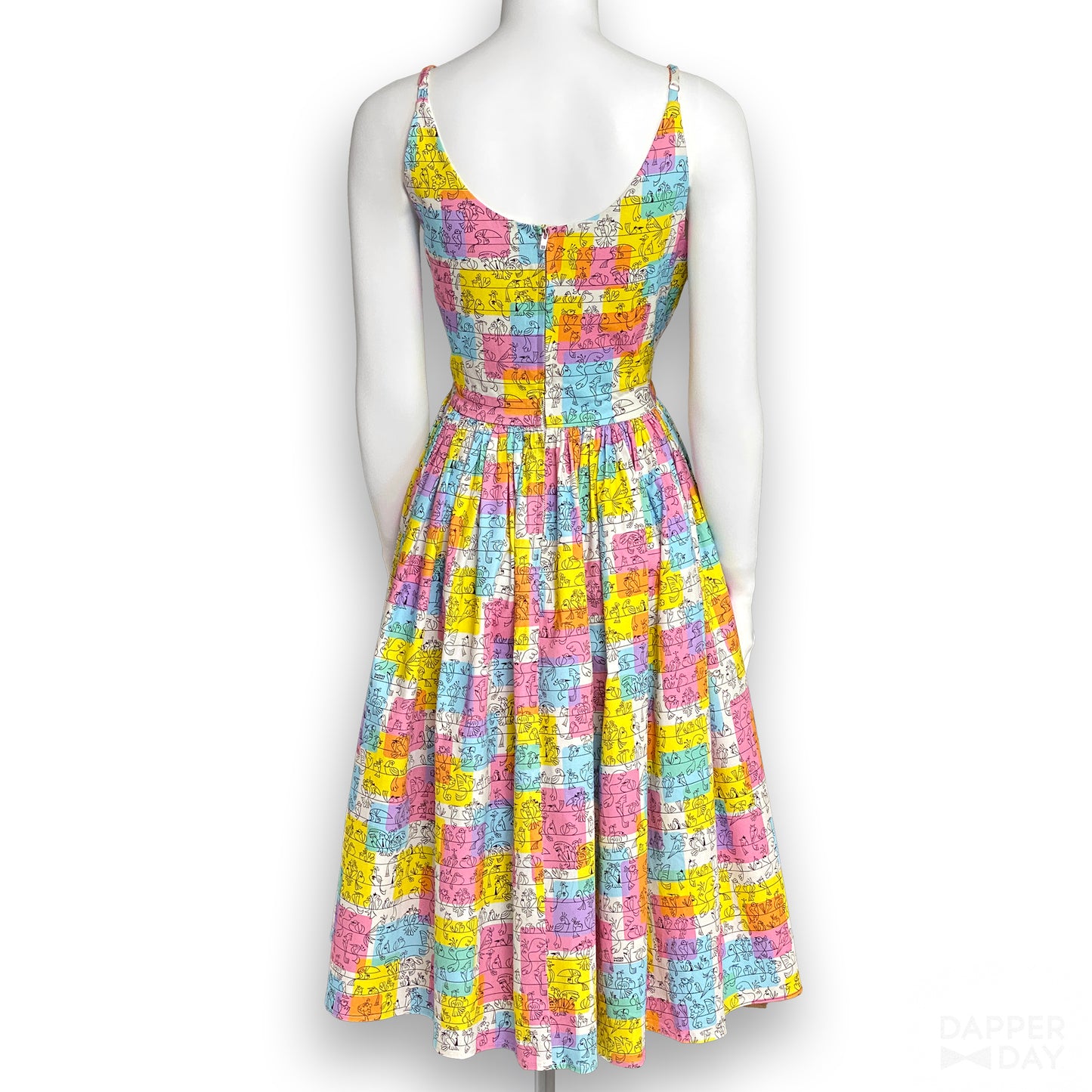 'Birds of a Feather' Party Dress in Cotton