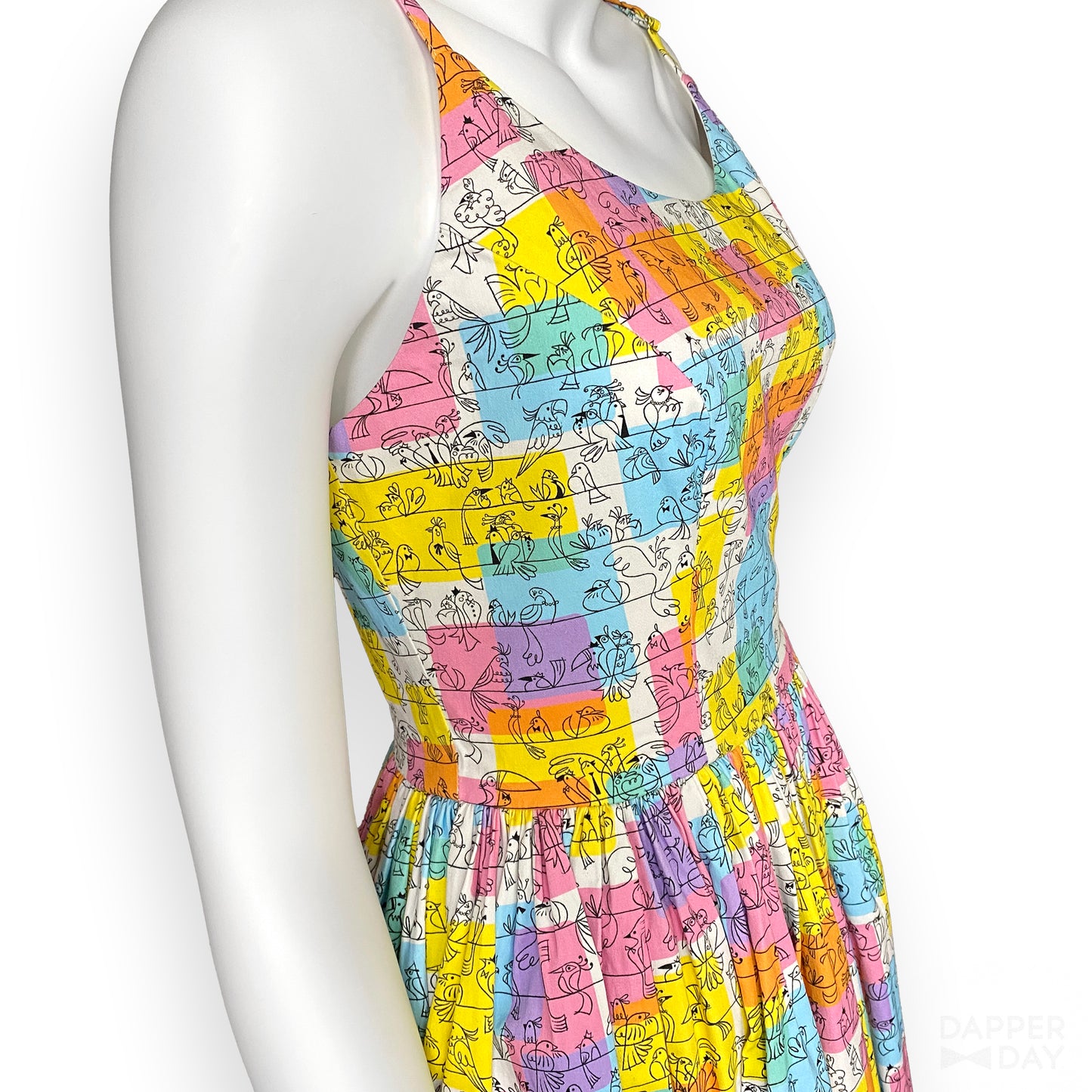 'Birds of a Feather' Party Dress in Cotton