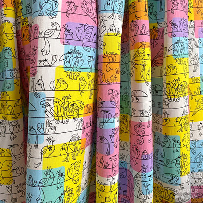 'Birds of a Feather' Stretch Cotton Fabric 3 Yards