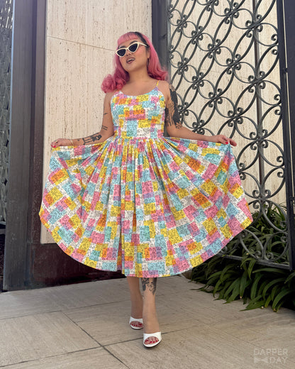 'Birds of a Feather' Party Dress in Cotton