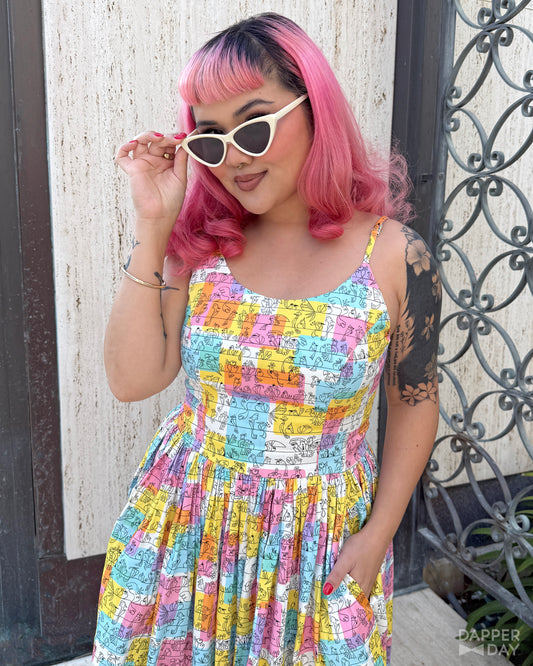 'Birds of a Feather' Party Dress in Cotton