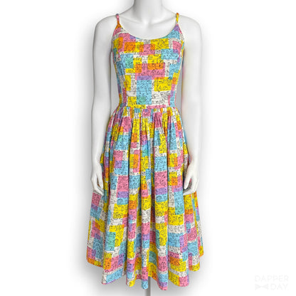 'Birds of a Feather' Party Dress in Cotton