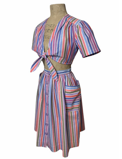 Scout 40s Colorful Cabana Stripe Petunia Skirt