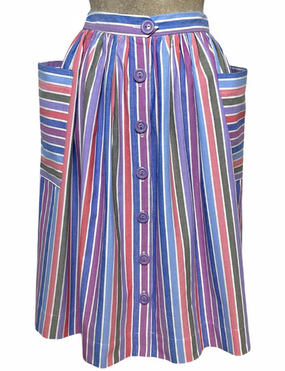 Scout 40s Colorful Cabana Stripe Petunia Skirt