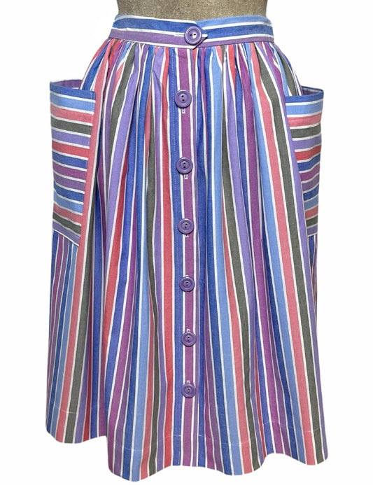 Scout 40s Colorful Cabana Stripe Petunia Skirt