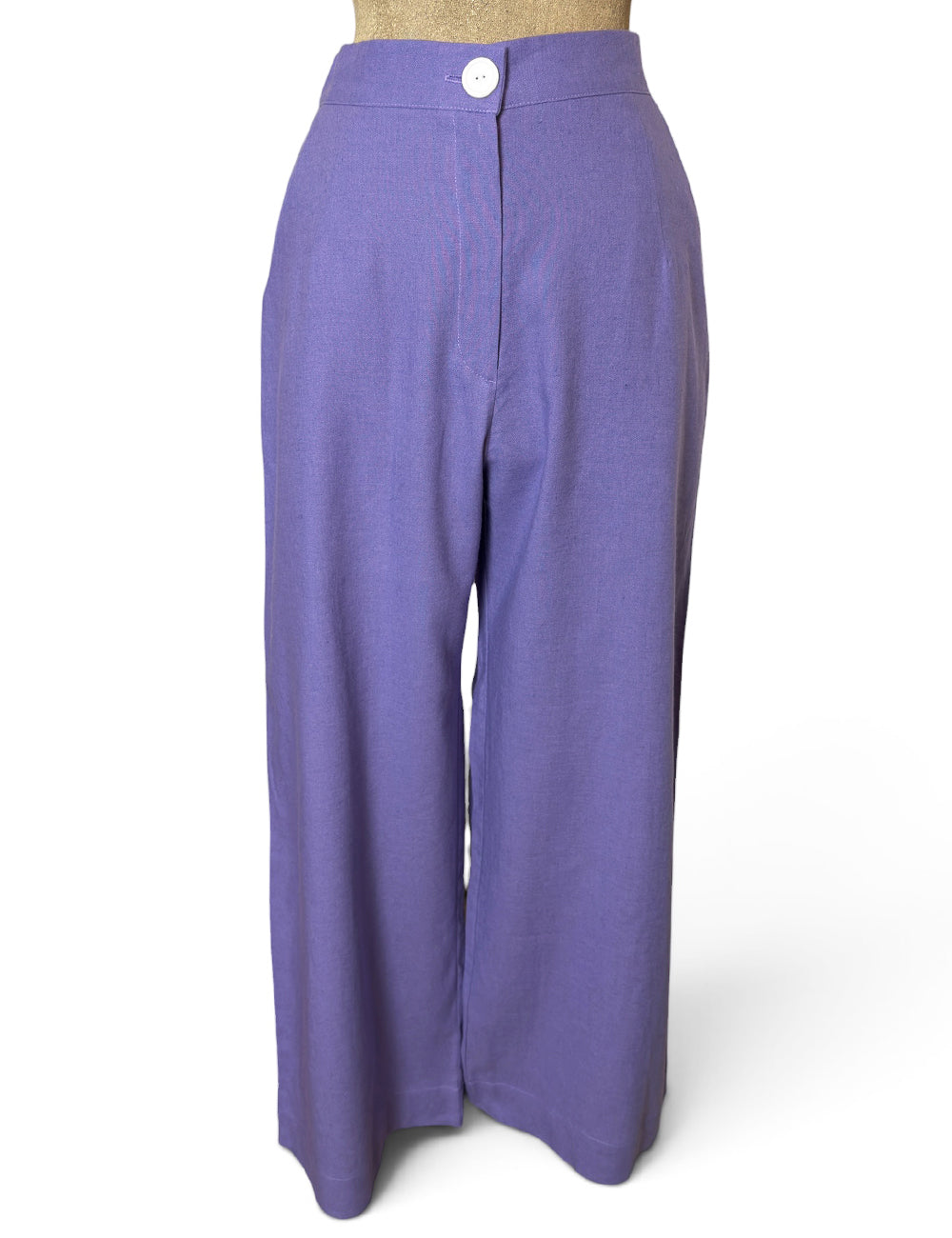 Scout Dusty Purple Cotton Linen 1940s Style Trouser Pant