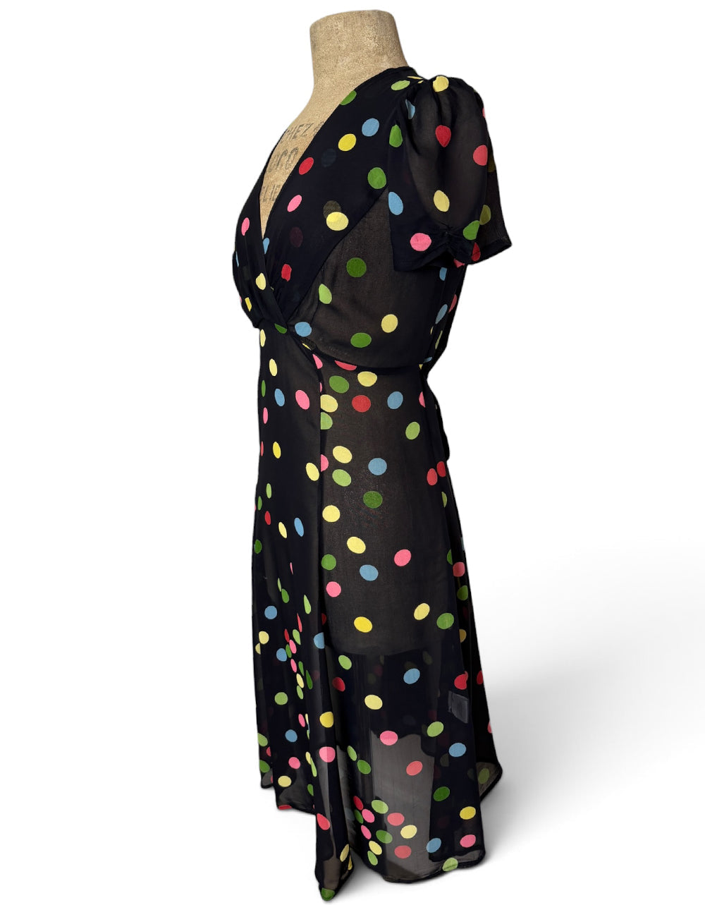 Sheer Colorful Circus Dot Retro Rita Dress