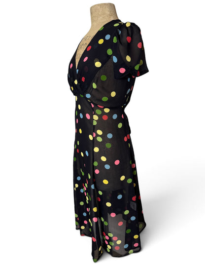 Sheer Colorful Circus Dot Retro Rita Dress