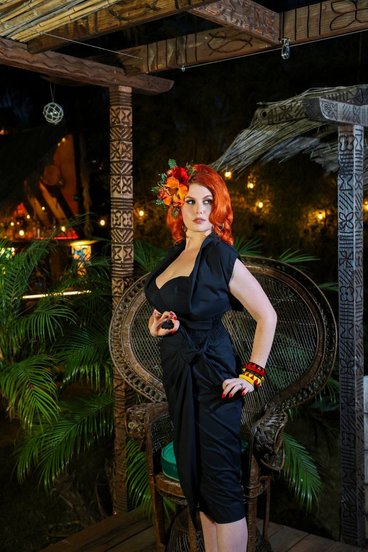 Bali Hai Sarong Dress - Jet Black