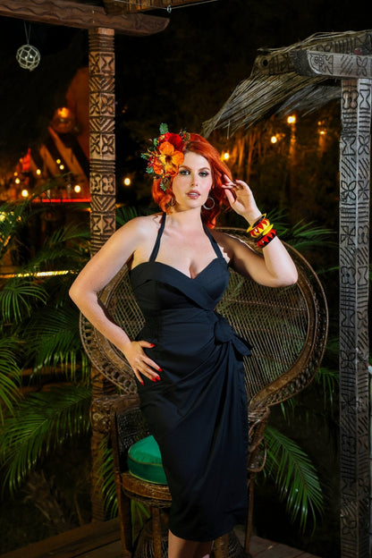 Bali Hai Sarong Dress - Jet Black