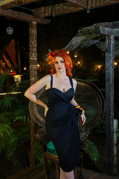 Bali Hai Sarong Dress - Jet Black