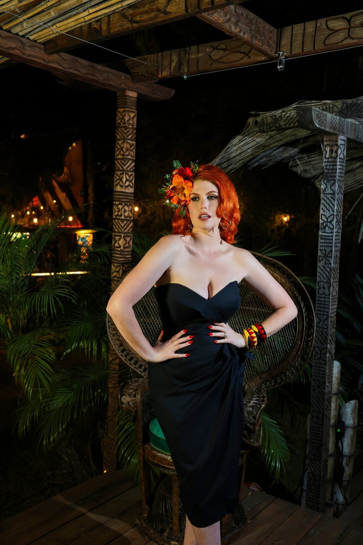 Bali Hai Sarong Dress - Jet Black