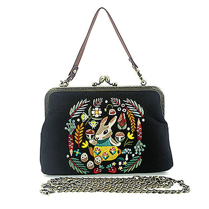 Bunny Tea Clutch with Convertible Strap