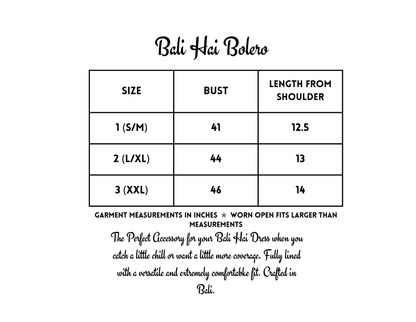 Lorelei's Vintage-Bali Hai Bolero- The Royal Orchid Collection- Coconut