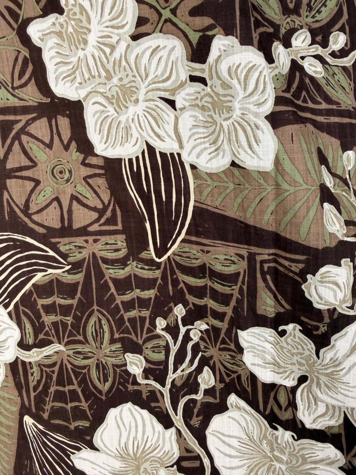 Lorelei's Vintage- Bali Hai Sarong Dress- The Royal Orchid Collection -Coconut