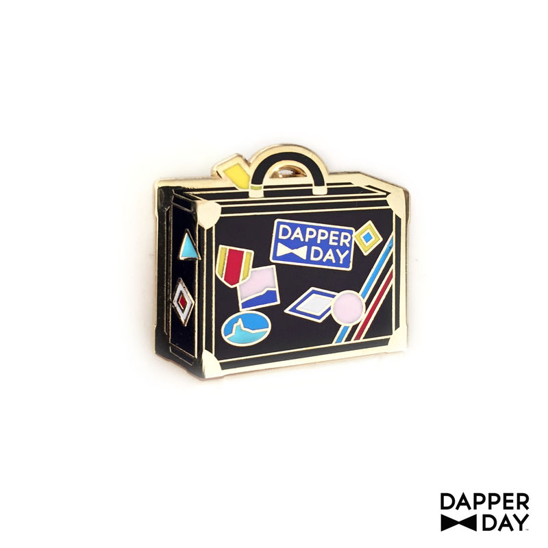 DAPPER DAY Luggage Lapel Pin, Black