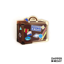 Load image into Gallery viewer, *ONLY THREE LEFT* DAPPER DAY Luggage Lapel Pin, Brown
