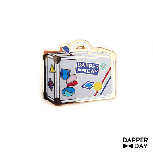 DAPPER DAY Luggage Lapel Pin, White - Final Sale