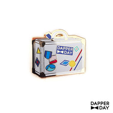 Load image into Gallery viewer, DAPPER DAY Luggage Lapel Pin, White
