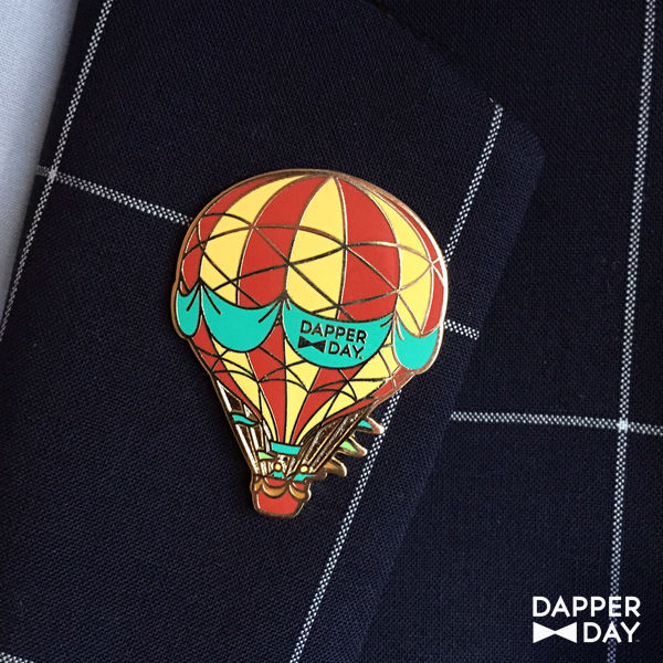 DAPPER DAY Hot Air Balloon Pin
