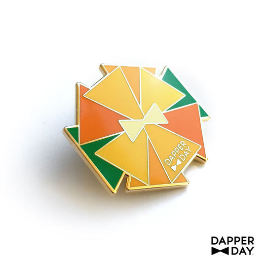 DAPPER DAY Bow Tie Flower Lapel Pin, Orange - Final Sale