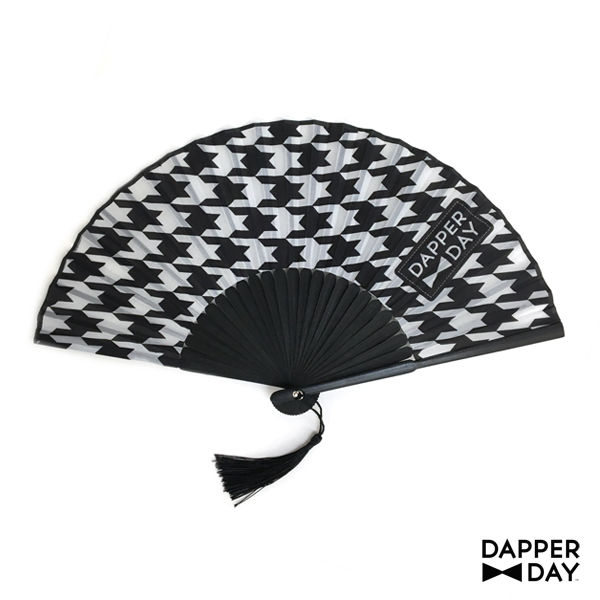 Houndstooth Print Fan - Final Sale