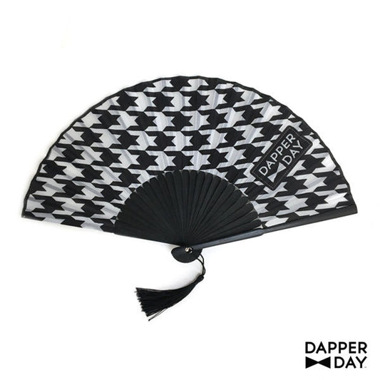 Houndstooth Print Fan - Final Sale