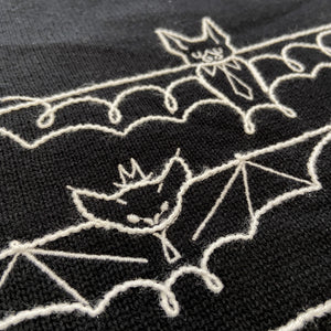 Bats’ Night Out Cropped Knit Pullover