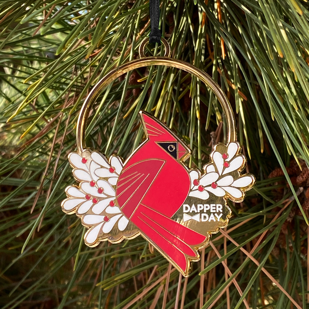 Coy Cardinal Ornament