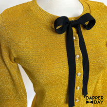 Load image into Gallery viewer, Glitter Gold Cardigan
