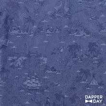 Load image into Gallery viewer, &#39;Neverland Toile&#39; Popover Dress in Blue Cotton
