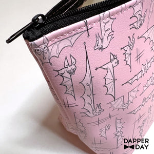'Blushing Bats' Zip Bag