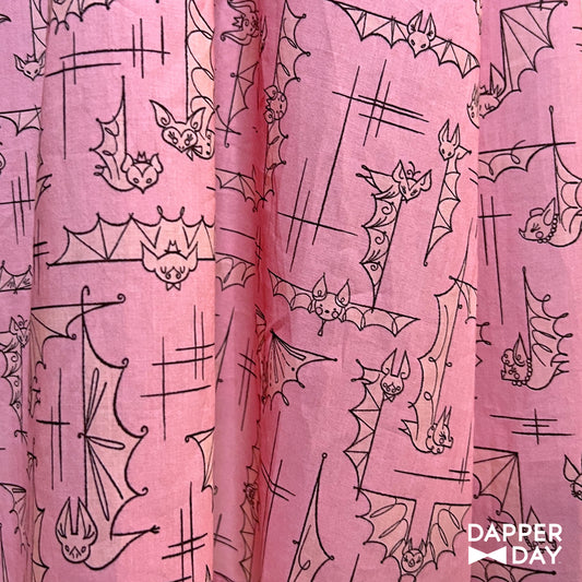 'Blushing Bats' Cotton Fabric