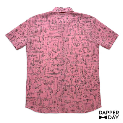 *ONLY SIZE XL* 'Blushing Bats' Cotton Sharp Shirt