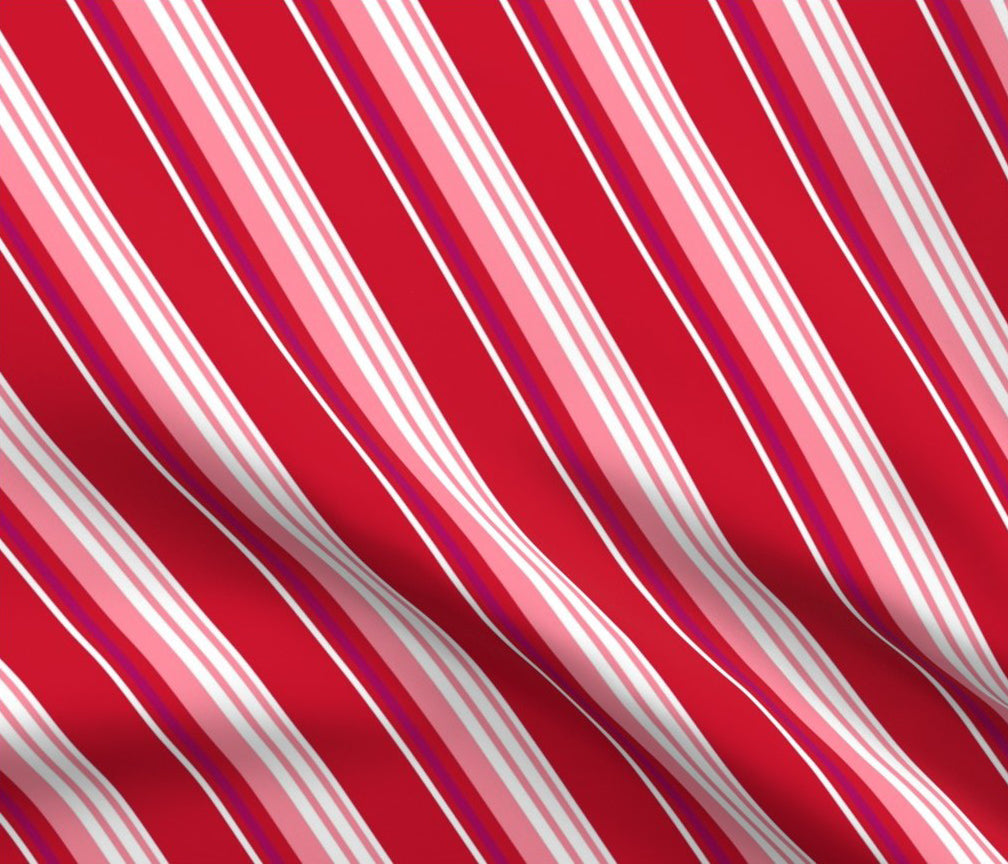 DAPPER DAY® Red Candy Stripe Print Fabric