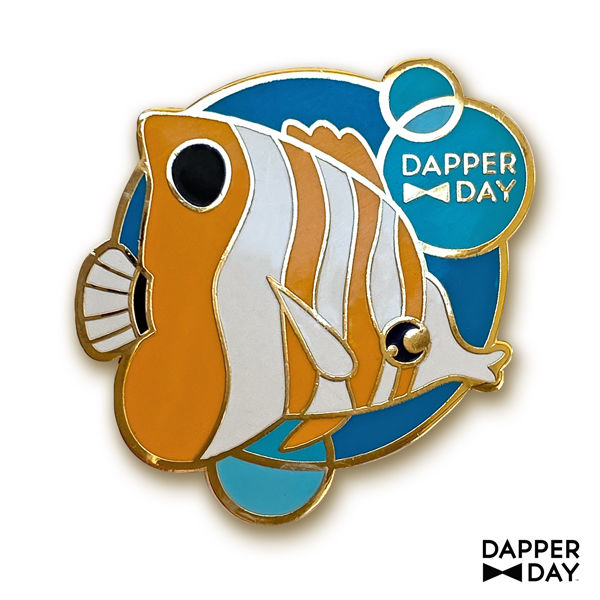 Orange Kissy Fish Pin - Final Sale