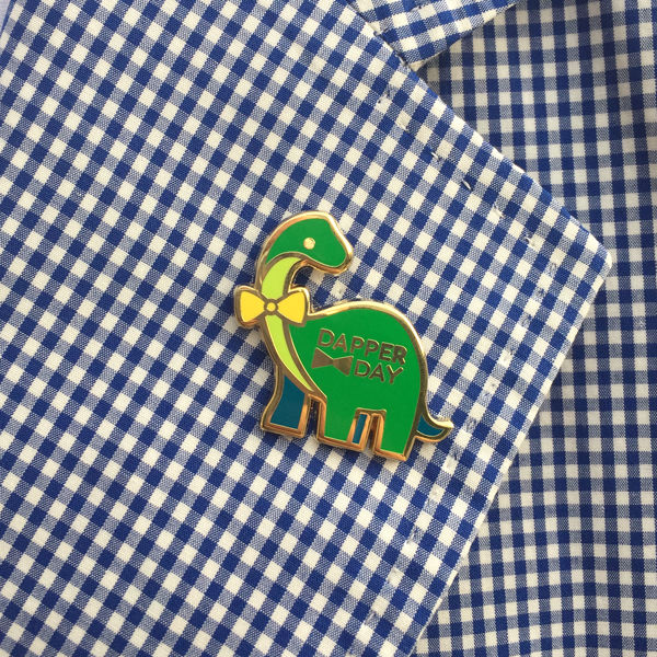 Dapper Dino Pin in Green