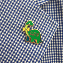 Load image into Gallery viewer, Dapper Dino Pin in Green
