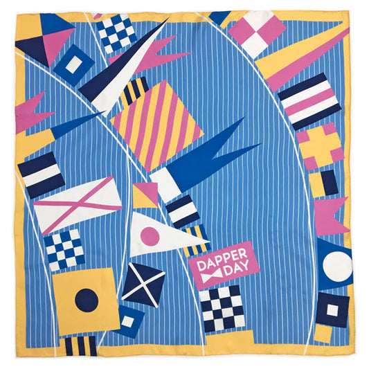Flags Ahoy Silk Scarf - Final Sale