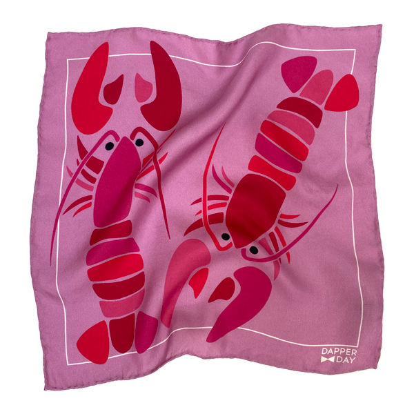 *LAST ONE* Lounging Lobsters Pocket Square - Final Sale