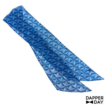 Long Sharkstooth Print Silk Scarf - Final Sale