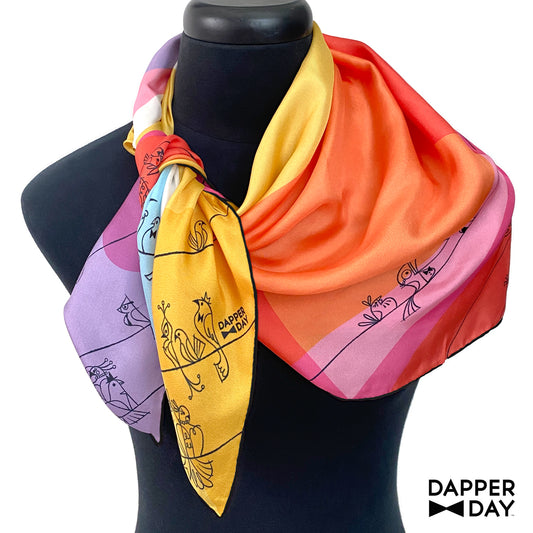 Birds of a Feather Silk Scarf - Final Sale