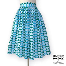 Load image into Gallery viewer, Gloria Skirt in Blue Lagoon Bow Ties
