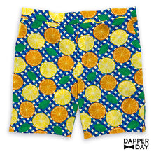 Load image into Gallery viewer, ‘Citrus Gingham’ Cotton Cabana Shorts
