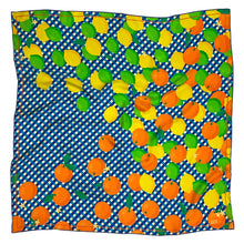 Load image into Gallery viewer, &#39;Citrus Gingham&#39; Silk Scarf
