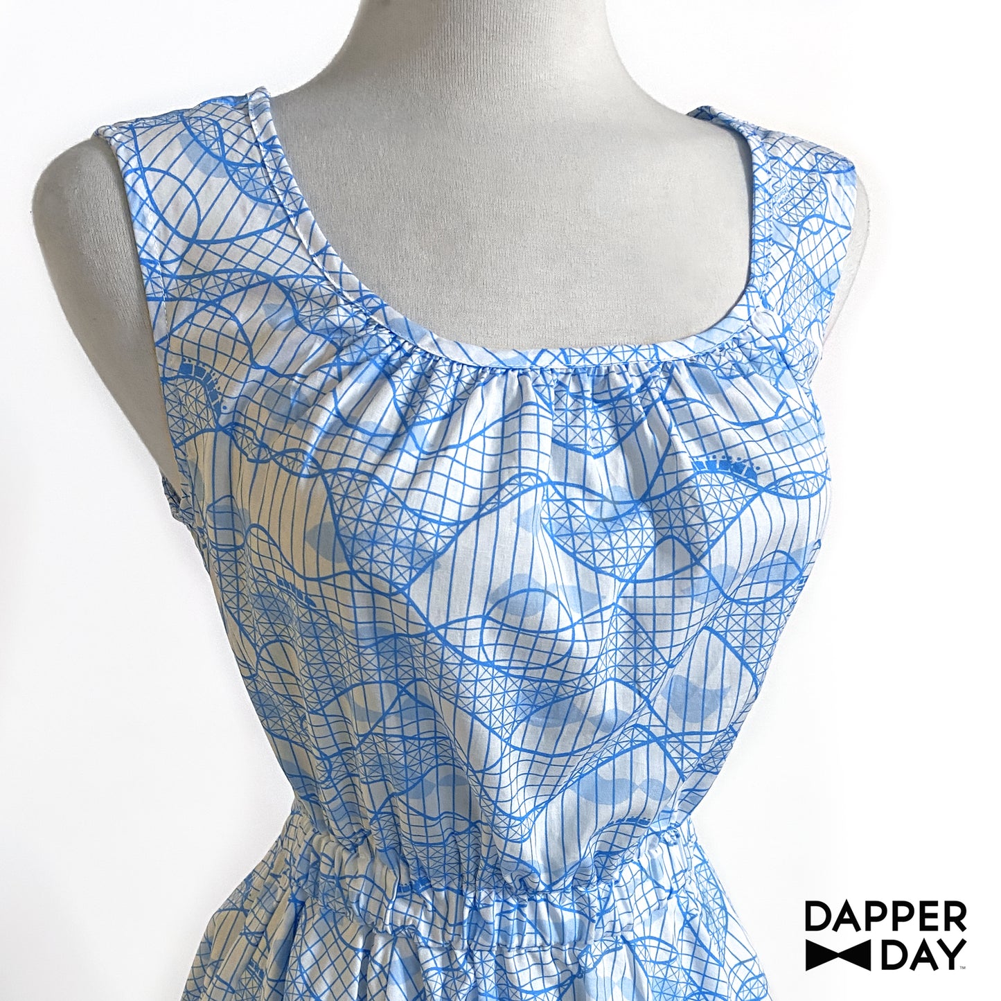 'Roller Coaster' Cotton Popover Dress - Final Sale