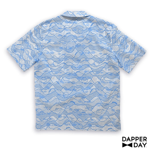 *ONLY 1 SIZE SMALL LEFT* 'Roller Coaster' Cotton Cabana Shirt - Final Sale