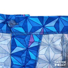 Load image into Gallery viewer, &#39;Sharkstooth’ Cotton Cabana Shorts (Sapphire)
