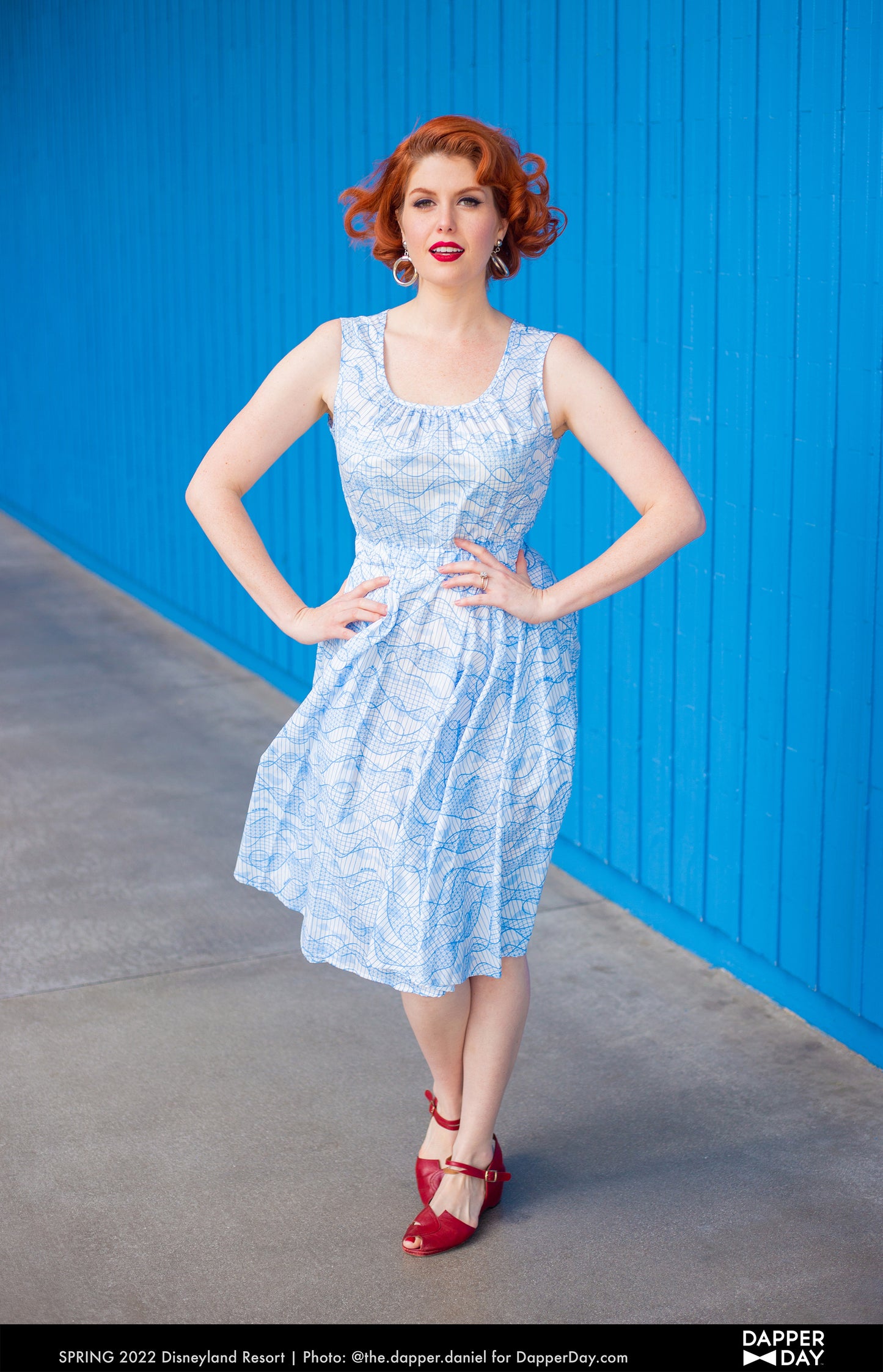 'Roller Coaster' Cotton Popover Dress - Final Sale